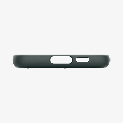 ACS05639 - Galaxy S23 Ultra Case Optik Armor in black showing the back with lens protector slot open